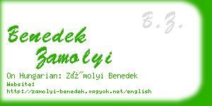 benedek zamolyi business card